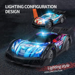 Remote Control Racing Car with Colourful Lights 4wd - Orange