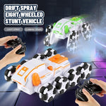 Intelligent 8 - wheel Stunt Vehicle with Remote Control - Green