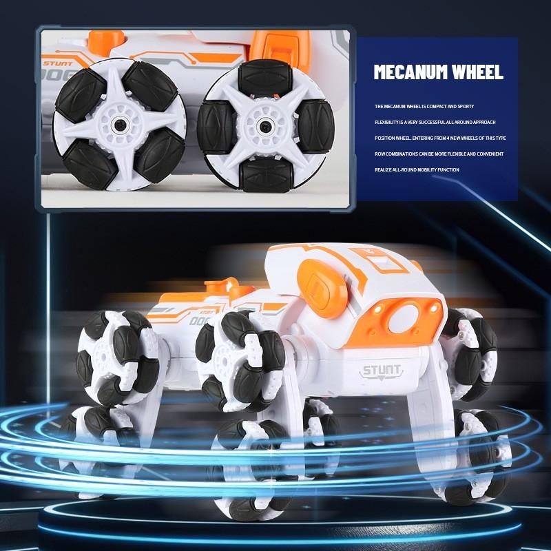 Intelligent 8 - wheel Stunt Vehicle with Remote Control - Green