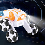 Intelligent 8 - wheel Stunt Vehicle with Remote Control - Green