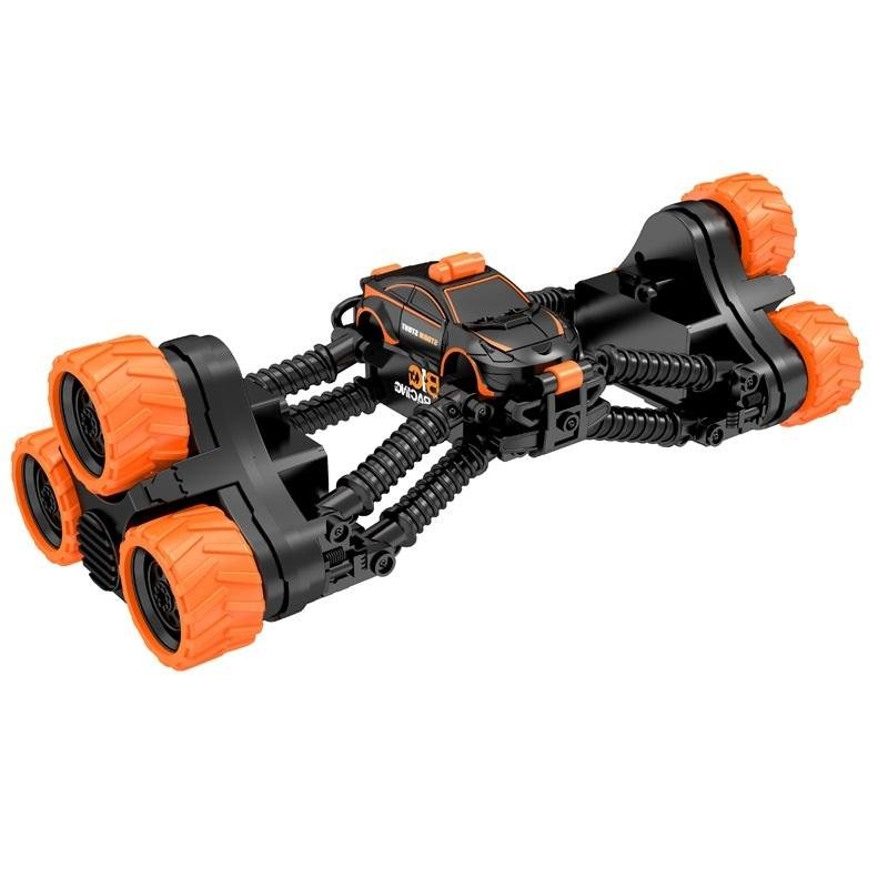 Telescopic Deformation Rc Stunt Car - Off - road Tumbling Climber - Black Green