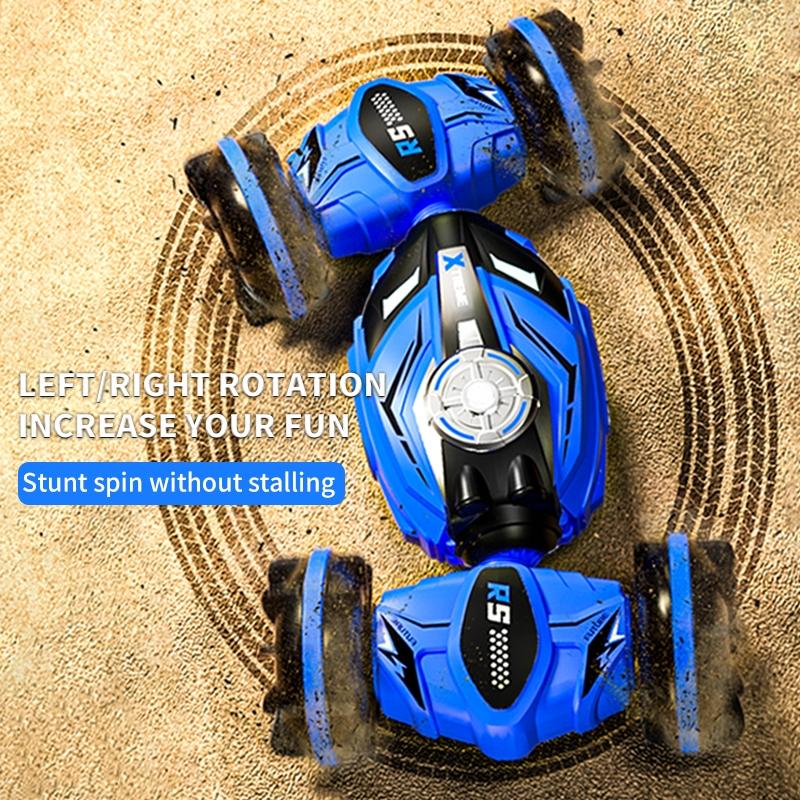 Double - sided 2.4g Rc Amphibious Car - 4wd - Blue