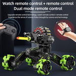 Remote Control Water Bomb Car - Four - wheel Battle Blooming Tire Spray - Green