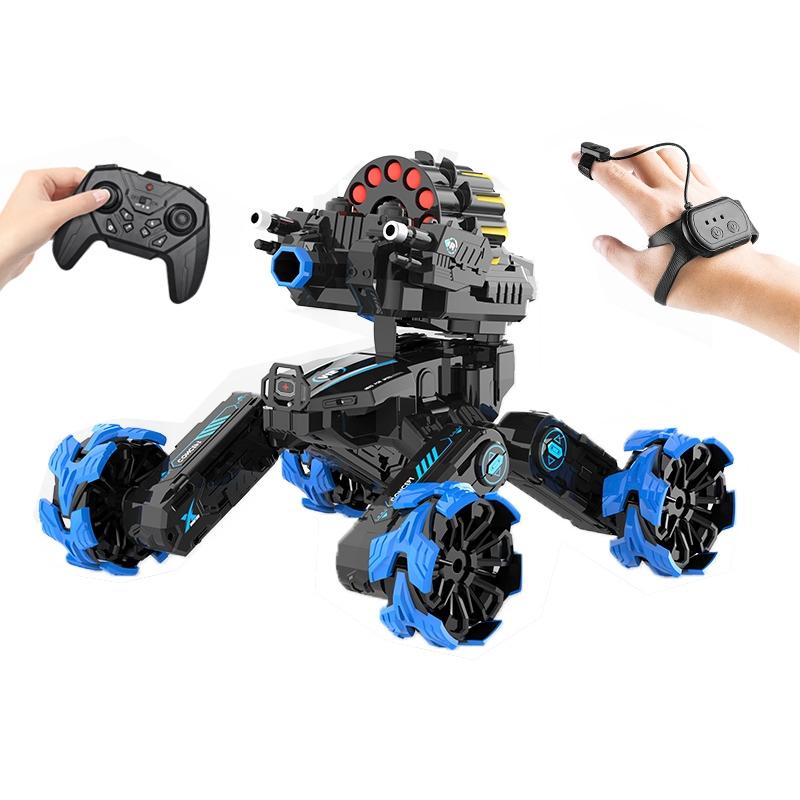 Remote Control Car - Dual Control Soft Bomb - Four - wheel Battle Blooming Tire Spray - Green
