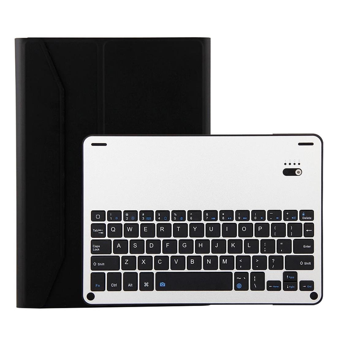 Bluetooth Keyboard & Leather Tablet Case For Ipad Air / Pro 9.7 - Detachable Water Repellent Magnetic 3 - Gear Angle - Black