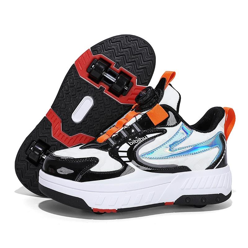 29 Size Children's Two-wheeled Roller Skating Shoes - Xf18 Pink - 32