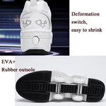 Versatile Double Row Rune Roller Skates - Size 38 - High - Top With Light (White)