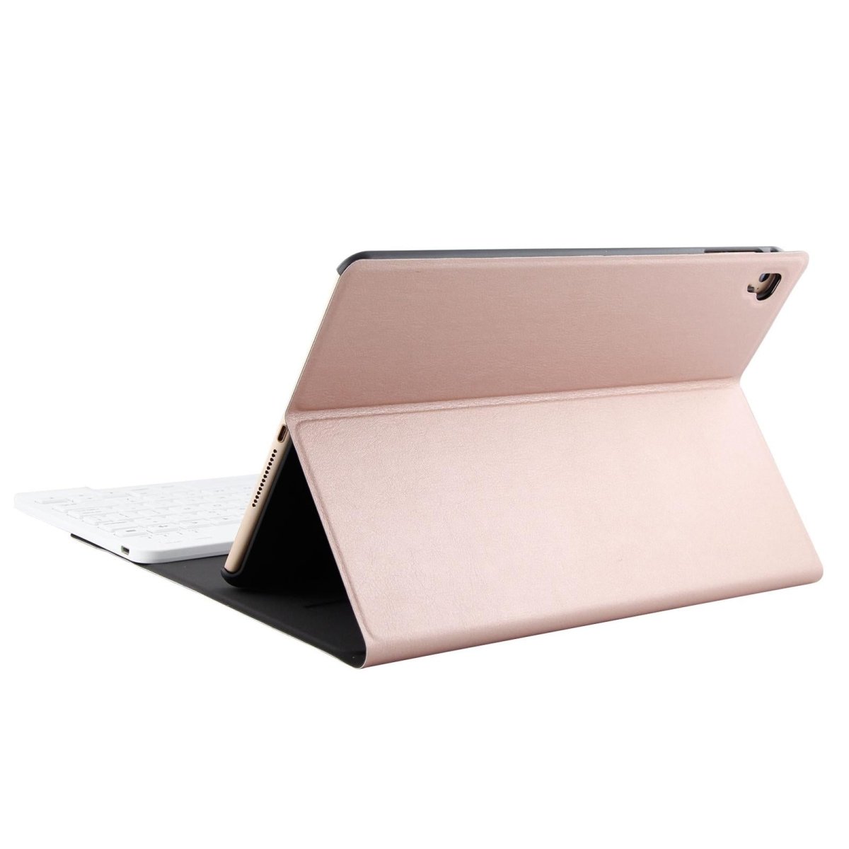 Bluetooth Keyboard & Leather Tablet Case For Ipad Air / Pro 9.7 - Three - Gear Angle Adjustment Magnetic Sleep Function - Abs Brushed Texture - Black