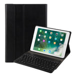 Bluetooth Keyboard & Leather Tablet Case For Ipad Air / Pro 9.7 - Three - Gear Angle Adjustment Magnetic Sleep Function - Abs Brushed Texture - Black