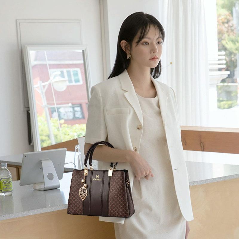 Large Capacity Summer Lady Handbag - Colourblock Shoulder / Crossbody - Pink