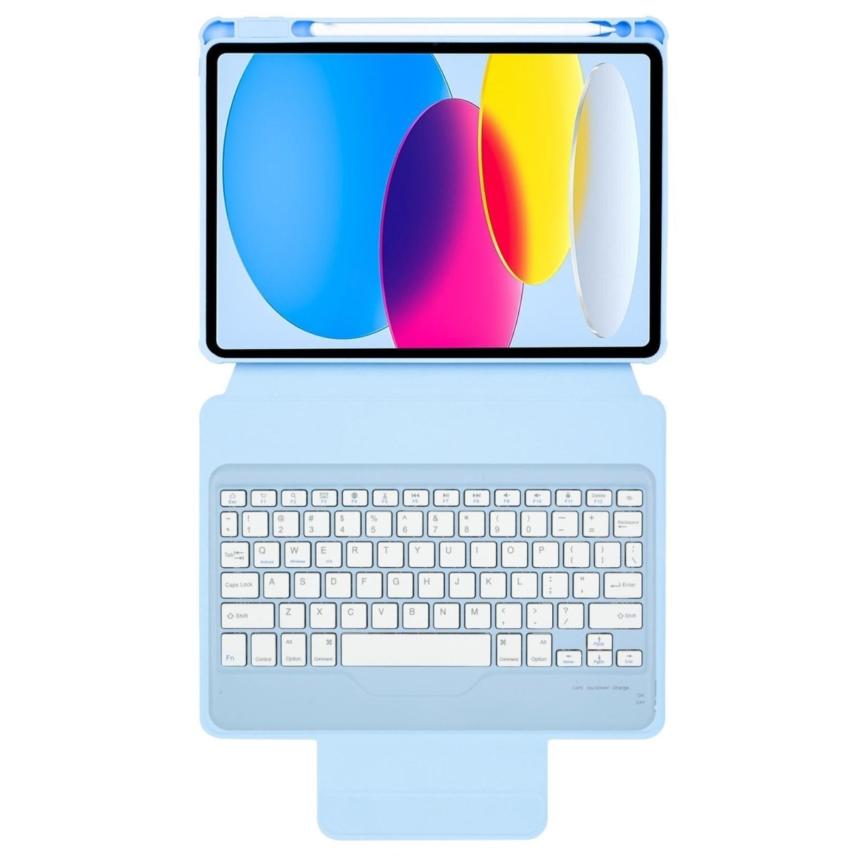 360 Rotation Bluetooth Keyboard Leather Case For Ipad 10.9 2022 - Blue