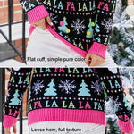 Casual Christmas Snowman Pullover Sweater Women Cartoon Knitwear - Elk - Xxl