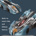 Electric Remote Control Wall Climbing Car for Kids - Mini Toy - Blue Lightning Handle Rc Edition