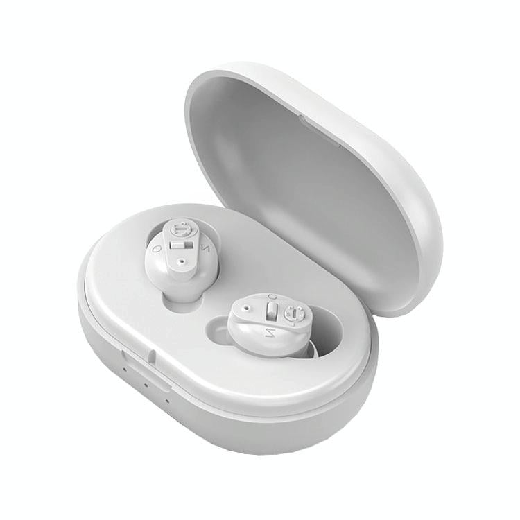 Portable Voice Amplifier For Seniors Black - Skin Colour Double Machine + White Charging Bin