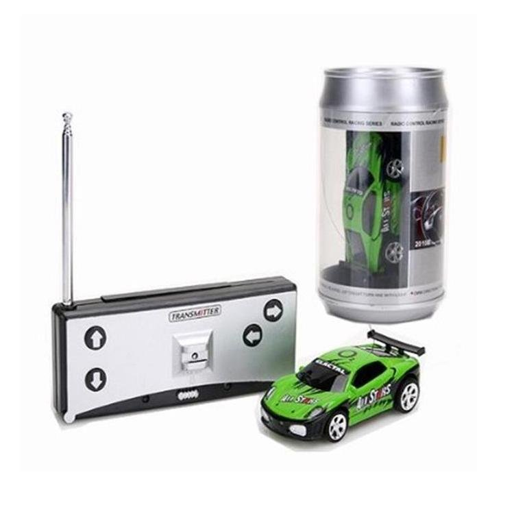 Mini Rc Car with Remote Control - Coke can Design - Yellow