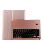 Bluetooth Keyboard & Leather Tablet Case For Ipad Pro 11 2018 - Detachable Aluminum Three - Gear Magnetic Sleep Function - Pink