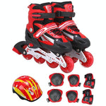 Flash Straight Row Roller Skating Shoes Suit for Children and Adults - Size l - Pink