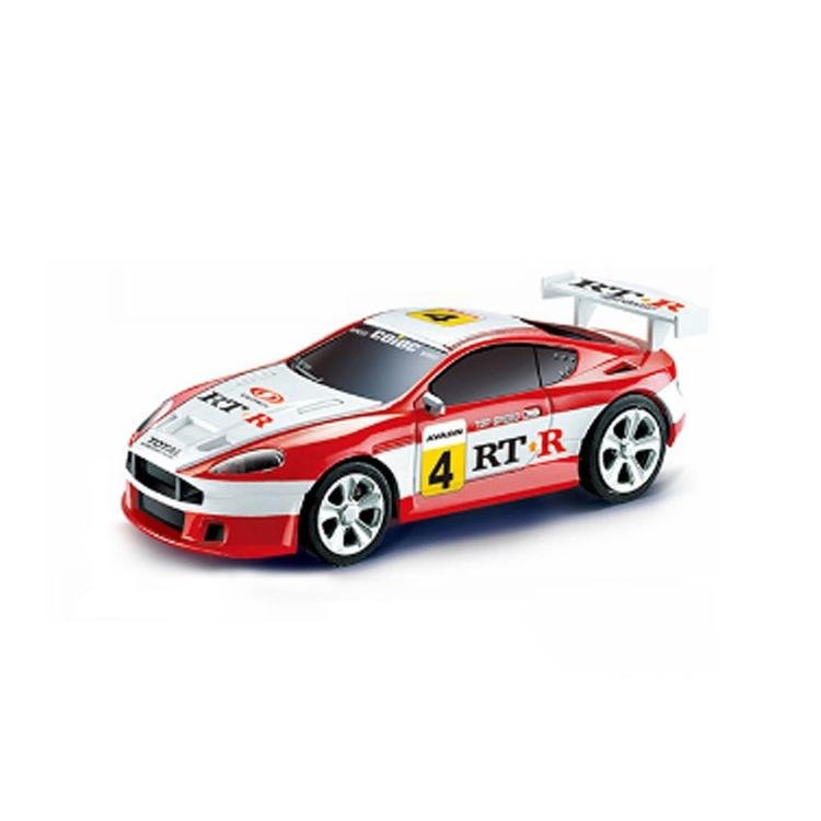 Mini Rc Car with Remote Control - Coke can Design - Black + Orange