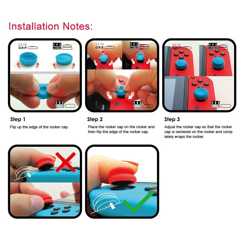 Ps4 Gamepad Rocker Cap Button Cover for Ns Pro - Green + Red