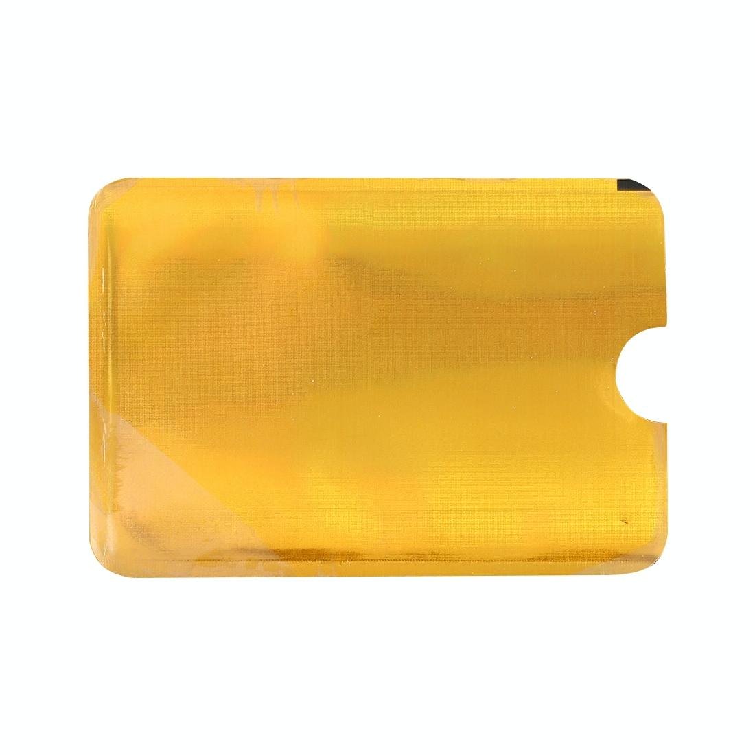 100 - pack Aluminum Foil Rfid Blocking Credit Card Case - Gold
