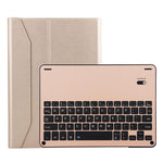 Bluetooth Keyboard & Leather Tablet Case For Ipad Air / Pro 9.7 - Detachable Water Repellent Magnetic 3 - Gear Angle - Gold