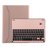 Bluetooth Keyboard & Leather Tablet Case For Ipad Air / Pro 9.7 - Detachable Water Repellent Magnetic 3 - Gear Angle - Gold