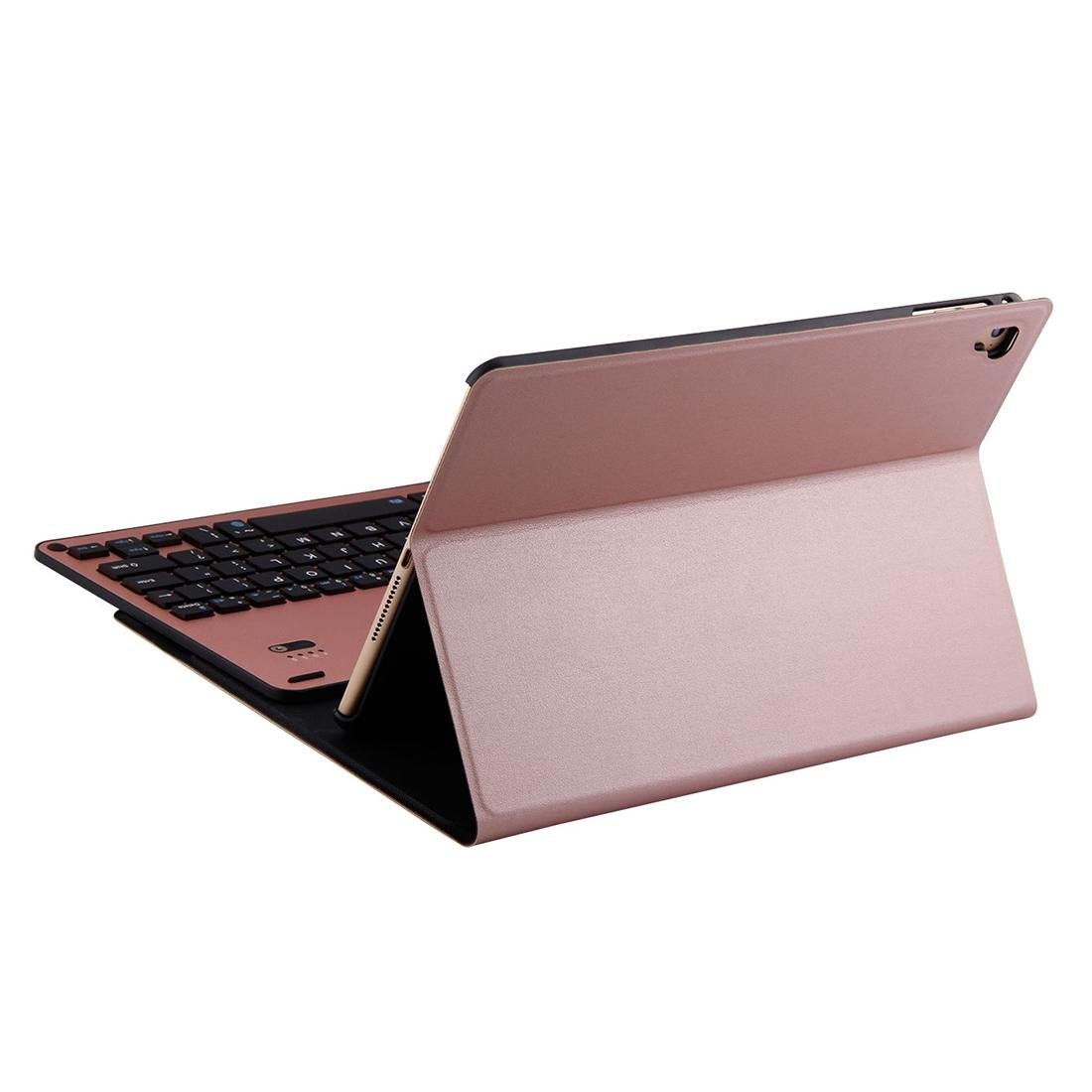 Bluetooth Keyboard & Leather Tablet Case For Ipad Air / Pro 9.7 - Detachable Water Repellent Magnetic 3 - Gear Angle - Gold
