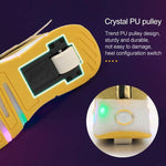 Mesh Surface Led Roller Skates - Single Wheel - Gold
