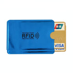 100 - piece Rfid Blocking Card Holder - 9x6.3cm Aluminum Foil - Blue