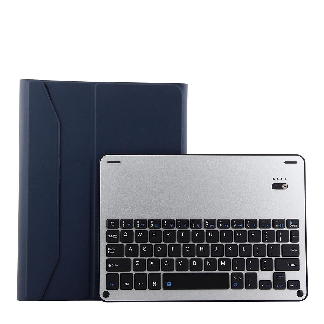 Bluetooth Keyboard & Leather Tablet Case For Ipad Pro 11 2018 - Detachable Aluminum Three - Gear Magnetic Sleep Function - Blue