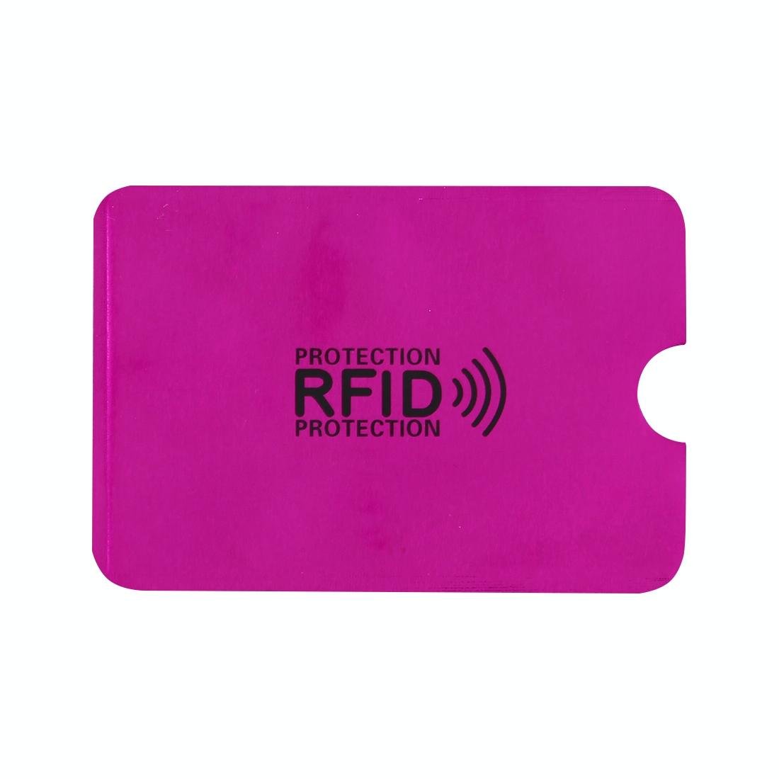 100 - piece Rfid Blocking Card Holder - 9x6.3cm Aluminum Foil - Purple