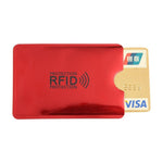 100 - piece Rfid Blocking Card Holder - 9x6.3cm Aluminum Foil - Red