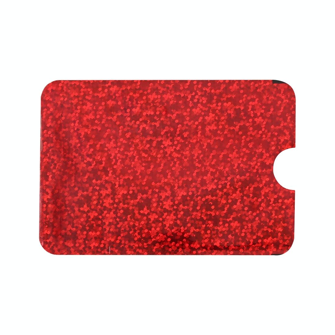100 - pack Aluminum Foil Rfid Blocking Credit Card Case - Red