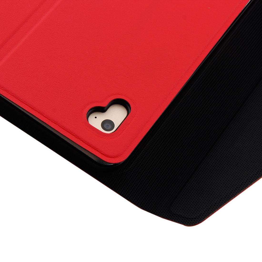 Bluetooth Keyboard & Leather Tablet Case For Ipad Air / Pro 9.7 - Detachable Water Repellent Magnetic 3 - Gear Angle - Red