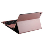 Bluetooth Keyboard & Leather Tablet Case For Ipad Air / Pro 9.7 - Detachable Water Repellent Magnetic 3 - Gear Angle - Red