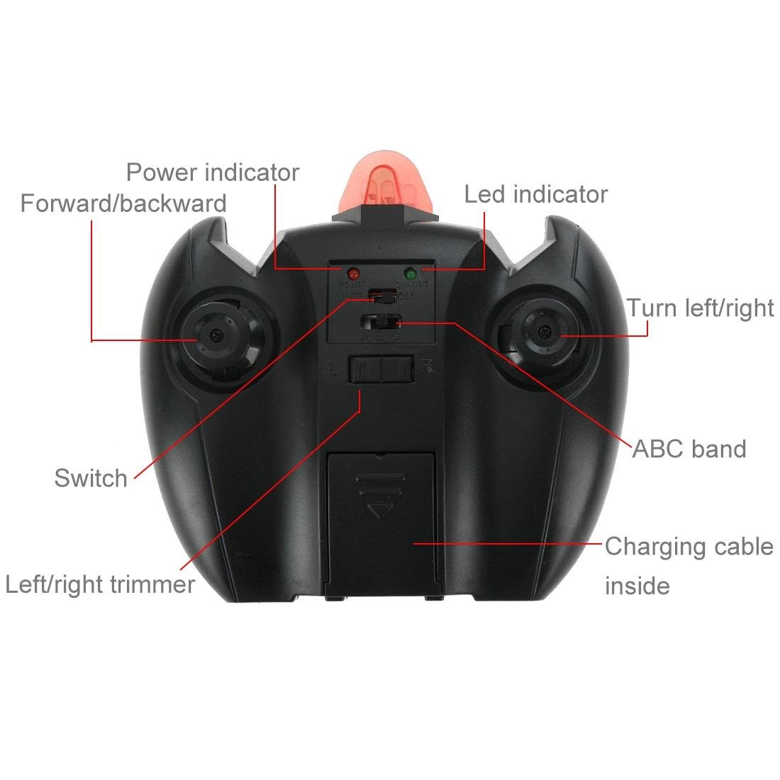 Superior Infrared Remote Control Wall Climbing Stunt Car - Red