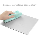 Double Sided Non Slip Aluminum Mouse Pad Mini Size Silver