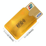 100 - pack Aluminum Foil Rfid Blocking Credit Card Case - Silver