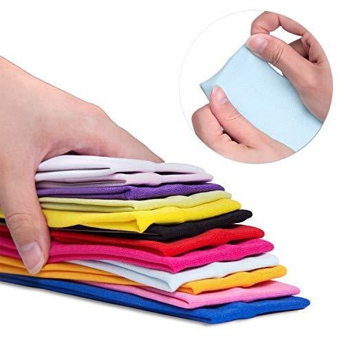 PLAIN HEADBAND Elastic Stretch Sports Yoga Hair Band Unisex 8cm Wide Wrap - Purple