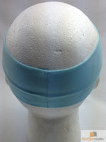 PLAIN HEADBAND Elastic Stretch Sports Yoga Hair Band Unisex 8cm Wide Wrap - Sky Blue