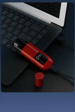 Handheld Portable Nose Hair Trimmer Rechargeable USB - C Clipper Shaver in Red/Orange