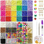 7860pcs 28 Colors 6mm Flat Round Ceramics Polymer Clay Bead Alphabet Beads Jewelry Making Kit - 728040811225 Toy Chest Australia 1