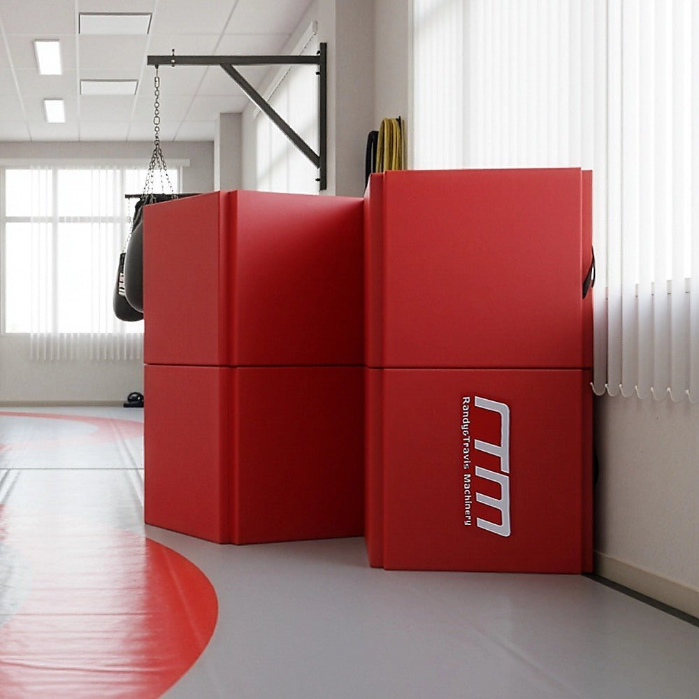 Folding Red Exercise Mat – Gymnastics, Martial Arts, Yoga, Karate & Judo Training