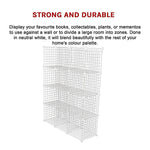 12 Cube Wire Grid Organiser Bookcase Storage Cabinet Wardrobe Closet White