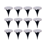 12x Solar Powered LED Buried Inground Recessed Light Garden Outdoor Deck Path