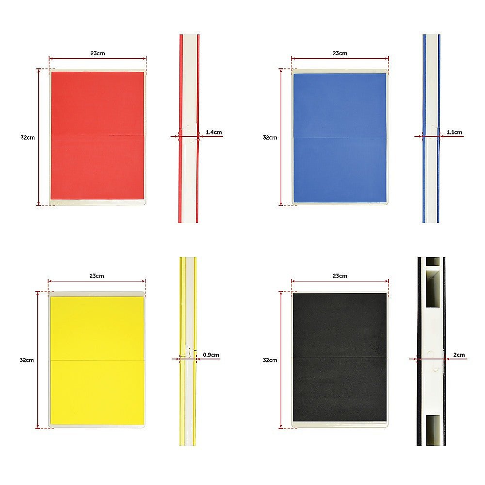 Martial Arts Supply Rebreakable Board Taekwondo, MMA, Karate - Set: Yellow, Blue, Red & Black