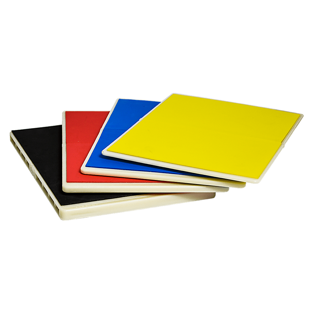 Martial Arts Supply Rebreakable Board Taekwondo, MMA, Karate - Set: Yellow, Blue, Red & Black