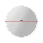 80cm LED Wall Mirror Bathroom Mirrors Light Decor Round