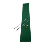 Golf Beer Pong Game Toy Set Green Golf Putting Matt with 2 Putters, 6 Balls