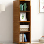Bamboo 4 - Shelf Bookcase – Adjustable Display Storage Rack Stand for Living Room, Bedroom, Office or Home Organisation